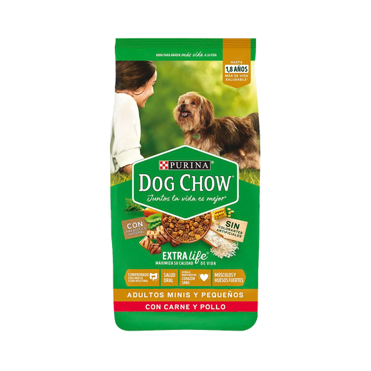 Purina Dog Chow Adulto Mini Pequeño Carne y Pollo 8kg
