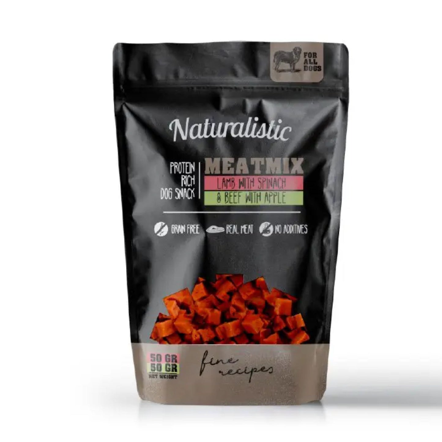 Naturalistic Meatmix Cordero/Espinaca y Carne/Manzana 100 Grs