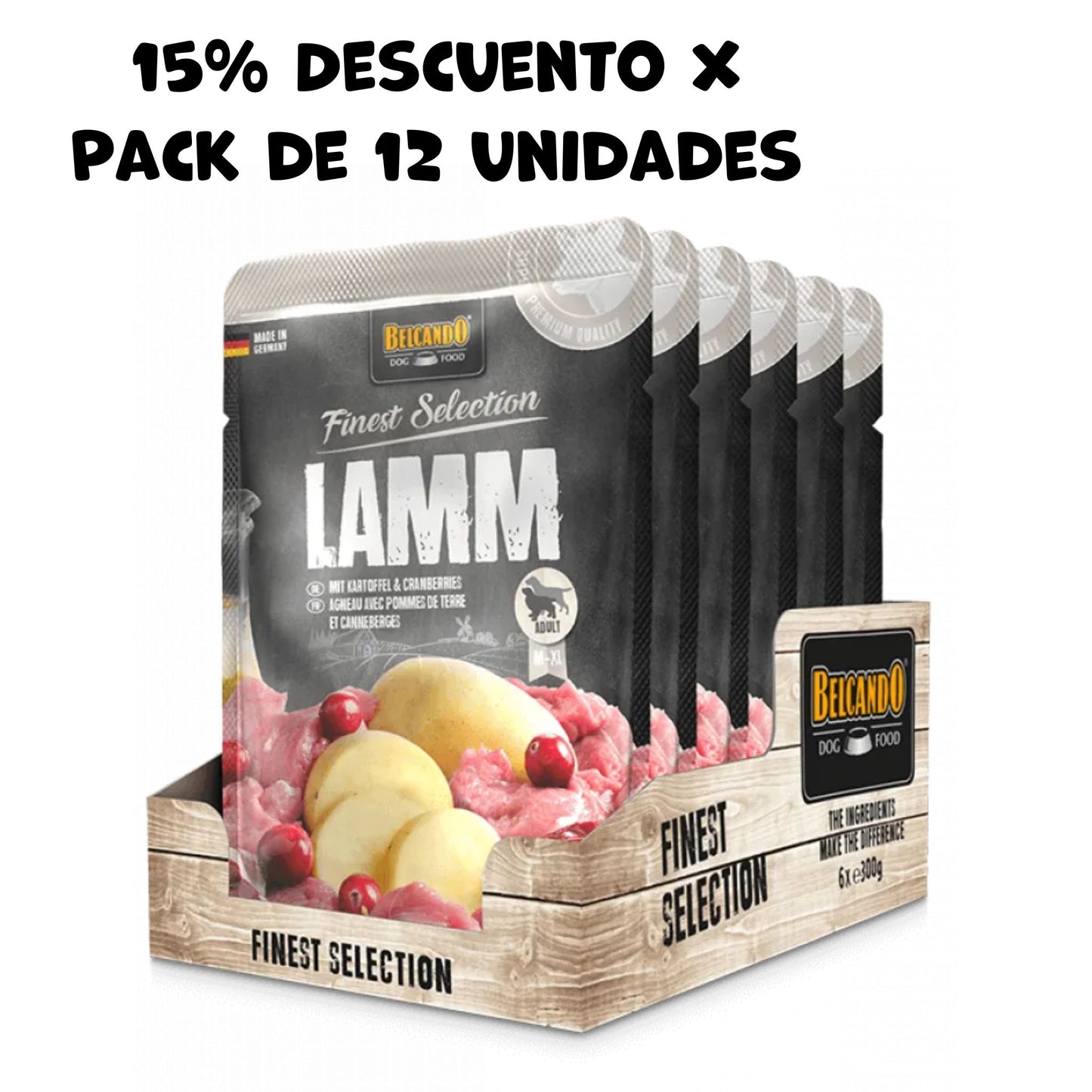 Belcando Sobres Cordero Con Patatas y Arandano 125