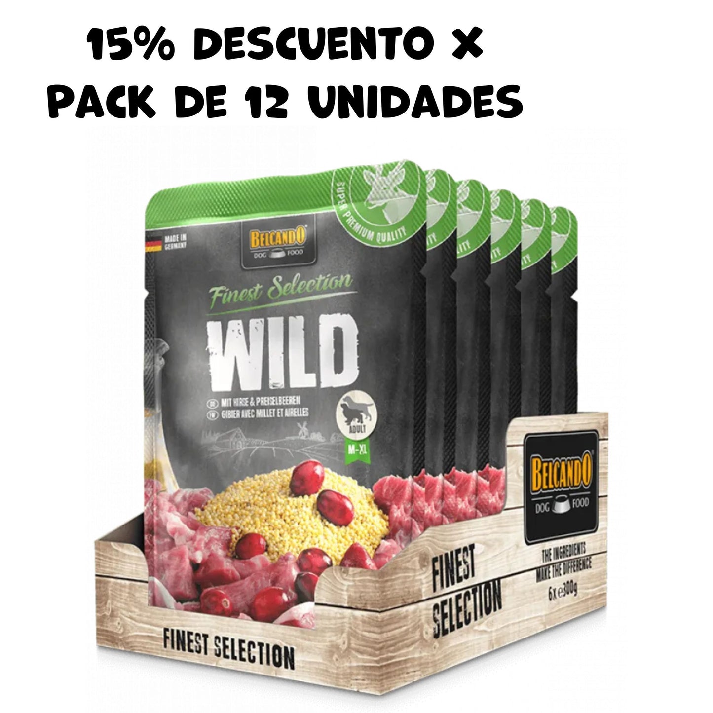 Belcando Sobres Venado Con Mijo y Arandano 125 g