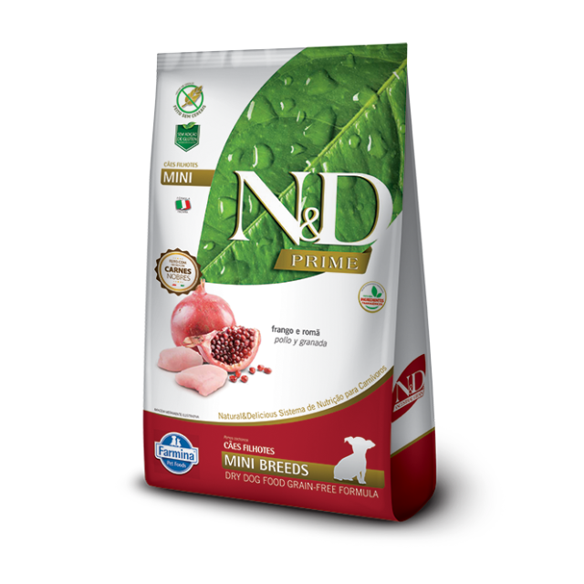 Alimento para Perros N&D Prime Cachorro Raza Pequeña Pollo y Granada 2,5 kg