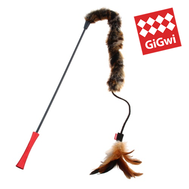 Gigwi Feather Teaser Varilla Cola Felpa y Plumas