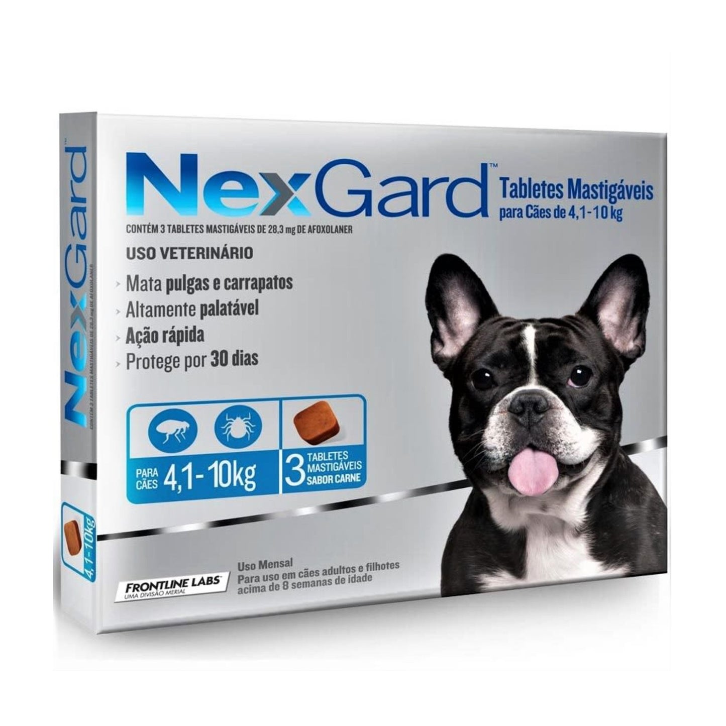 Antiparasitario Nexgard x 3 comprimidos - 4 a 10kg