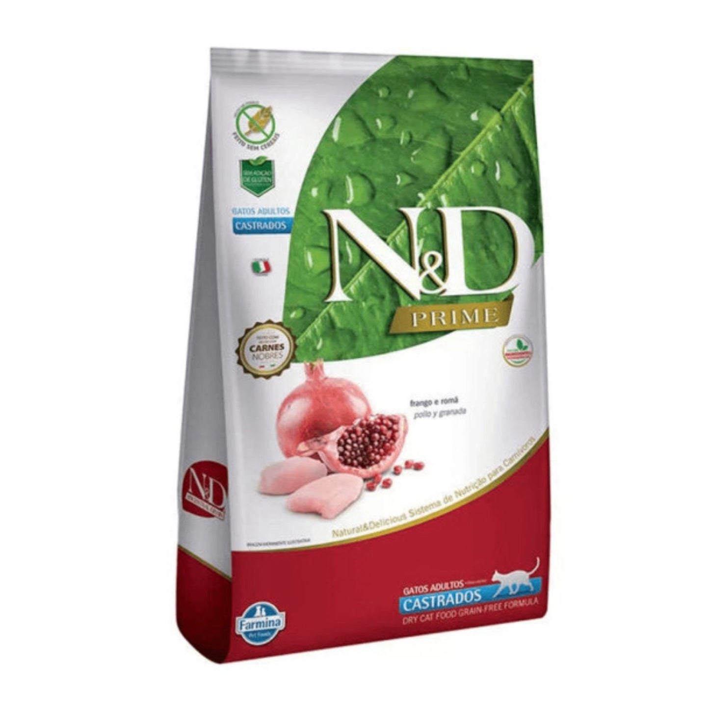 Alimento para Gatos N&D Prime Castrado Pollo y Granada 7.5 kg