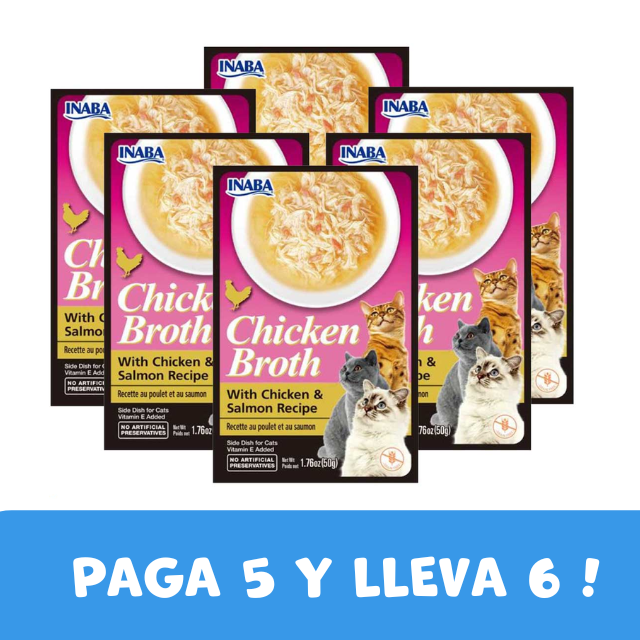 PACK Churu Broth Pollo y Salmón 50 gr