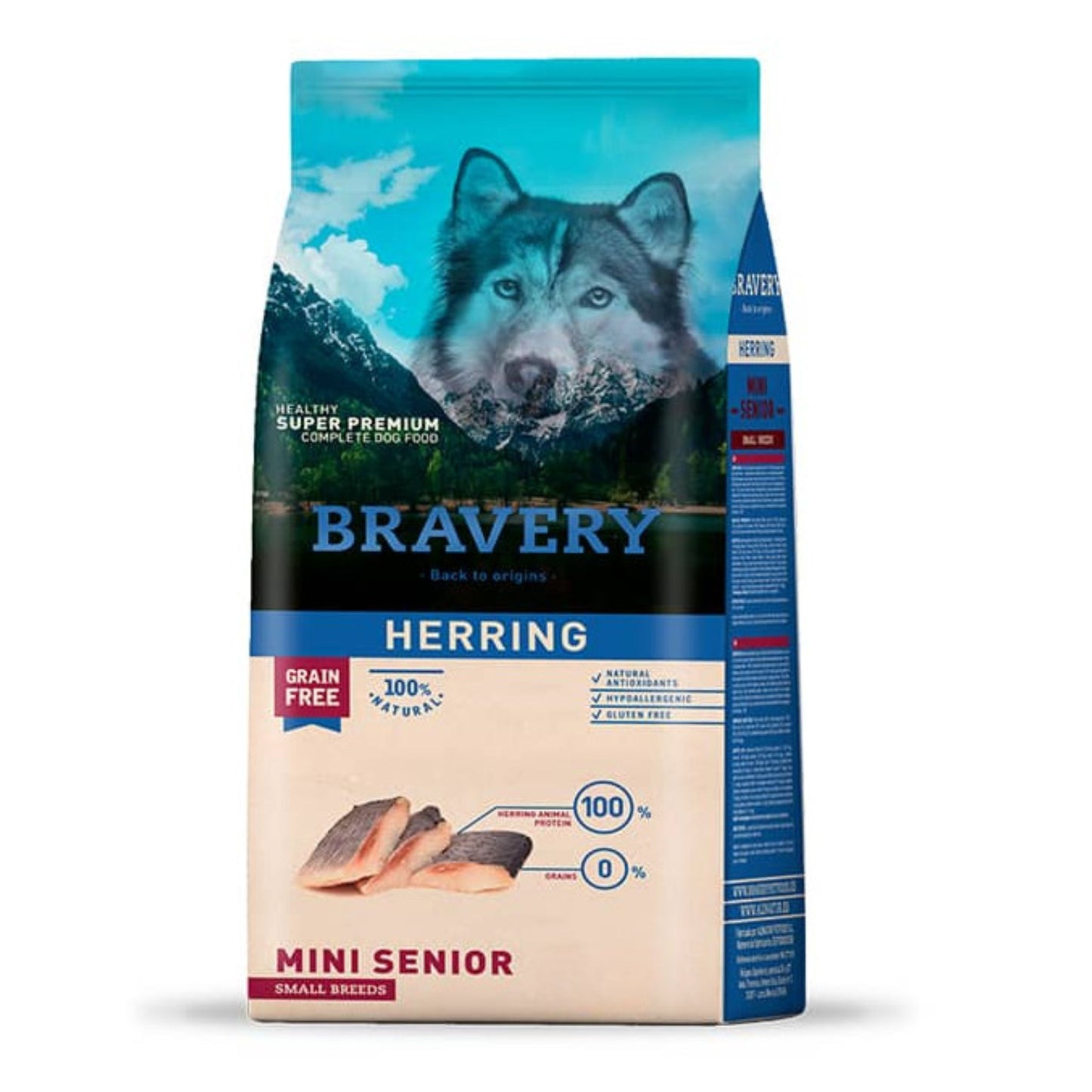 Alimento para Perros Bravery Herring Mini Senior 7 kg