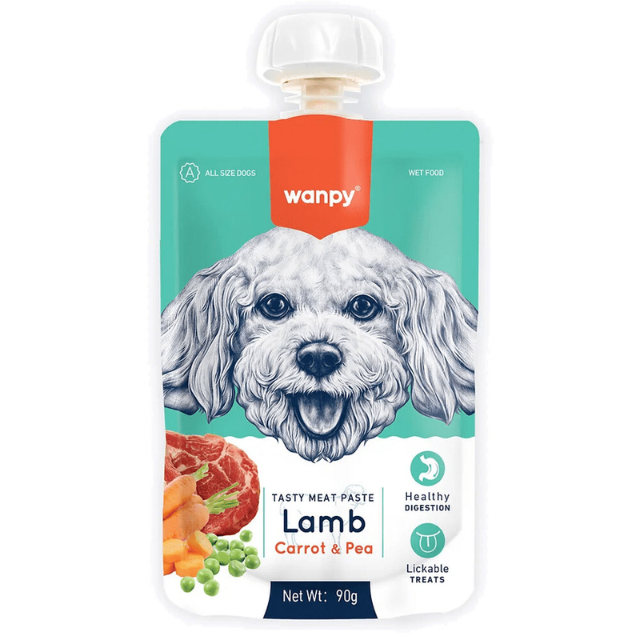 Wanpy Tasty Meat Cordero, Zanahoria y Guisante 90 gr