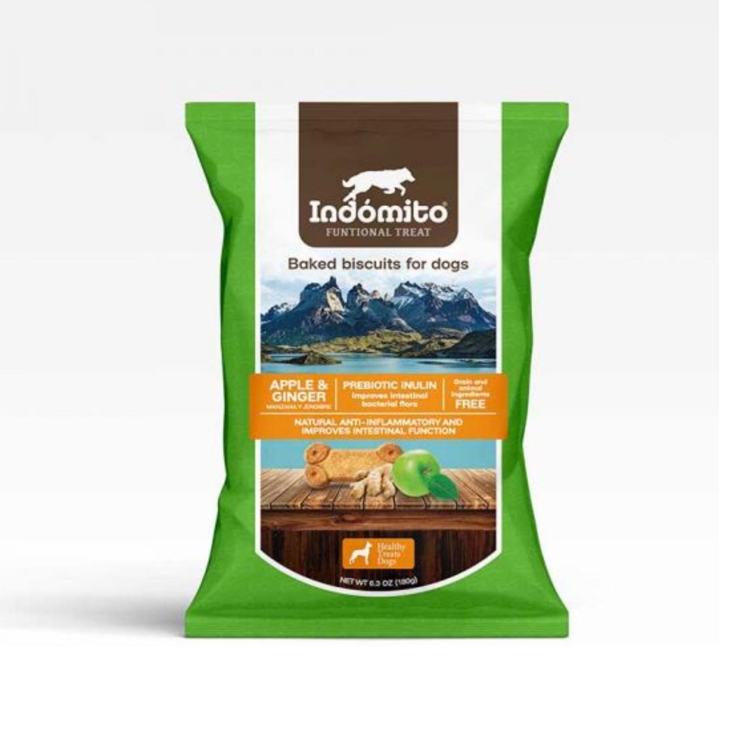Indomito Galleta Manzana y Jenjibre 180 g