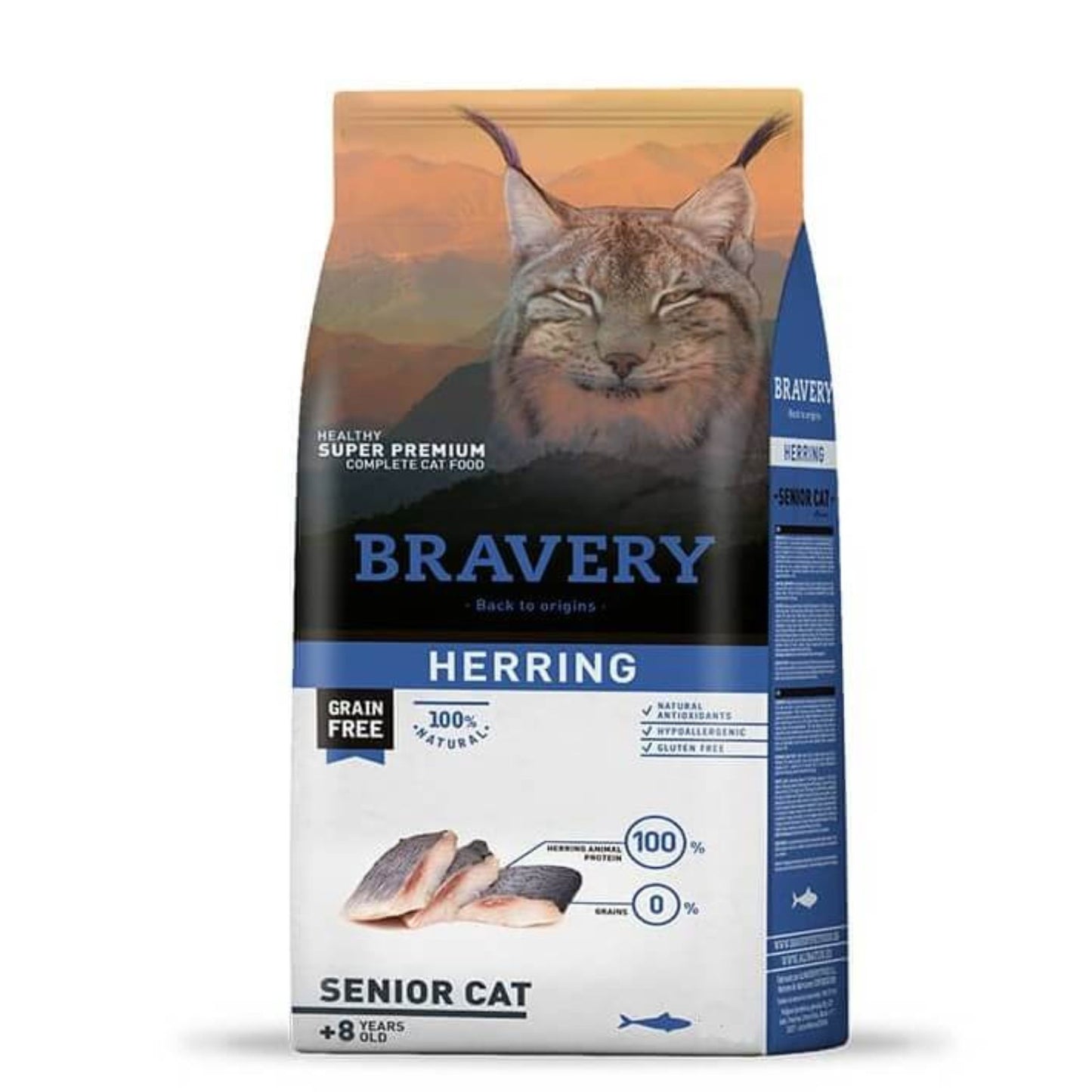 Alimento para Gatos Bravery Herring Senior 2kg