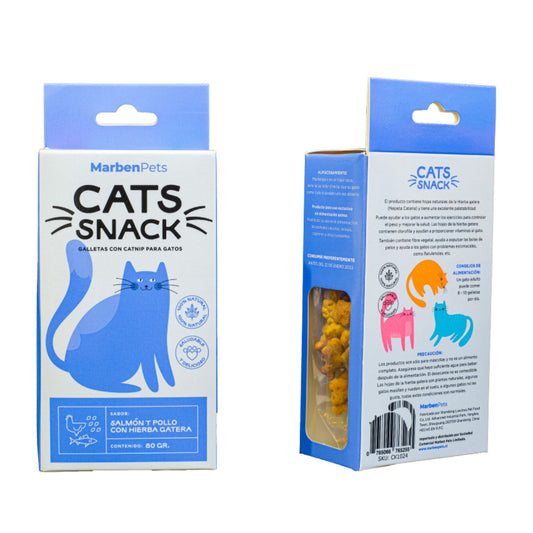 Cats Snack Salmón y Pollo con Hierba Gatera 80gr