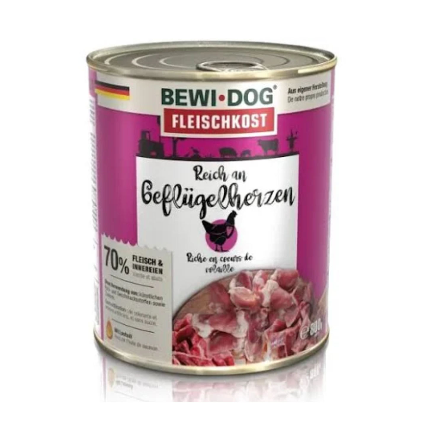 Bewi Dog Lata Rico en Corazón 400 gr