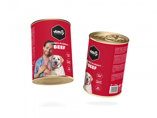 Alimento Húmedo para Perros Amity Chunks Beef y Vegetales - 415 g