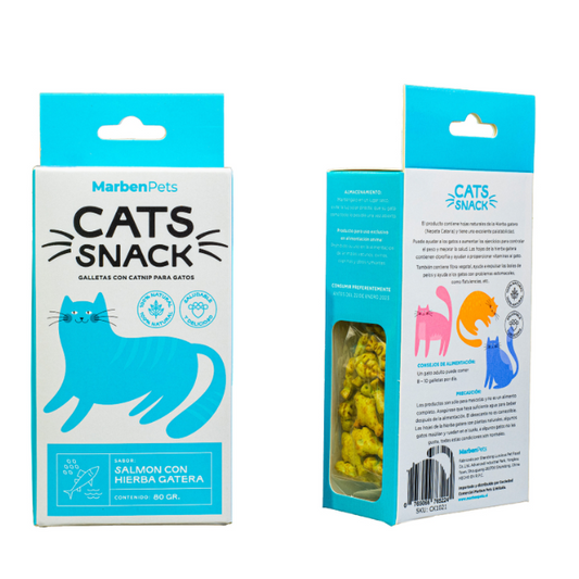 Cats Snack Salmón con Hierba Gatera 80gr