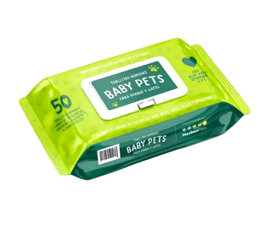 Toallitas Húmedas Baby Pets - 50 unidades
