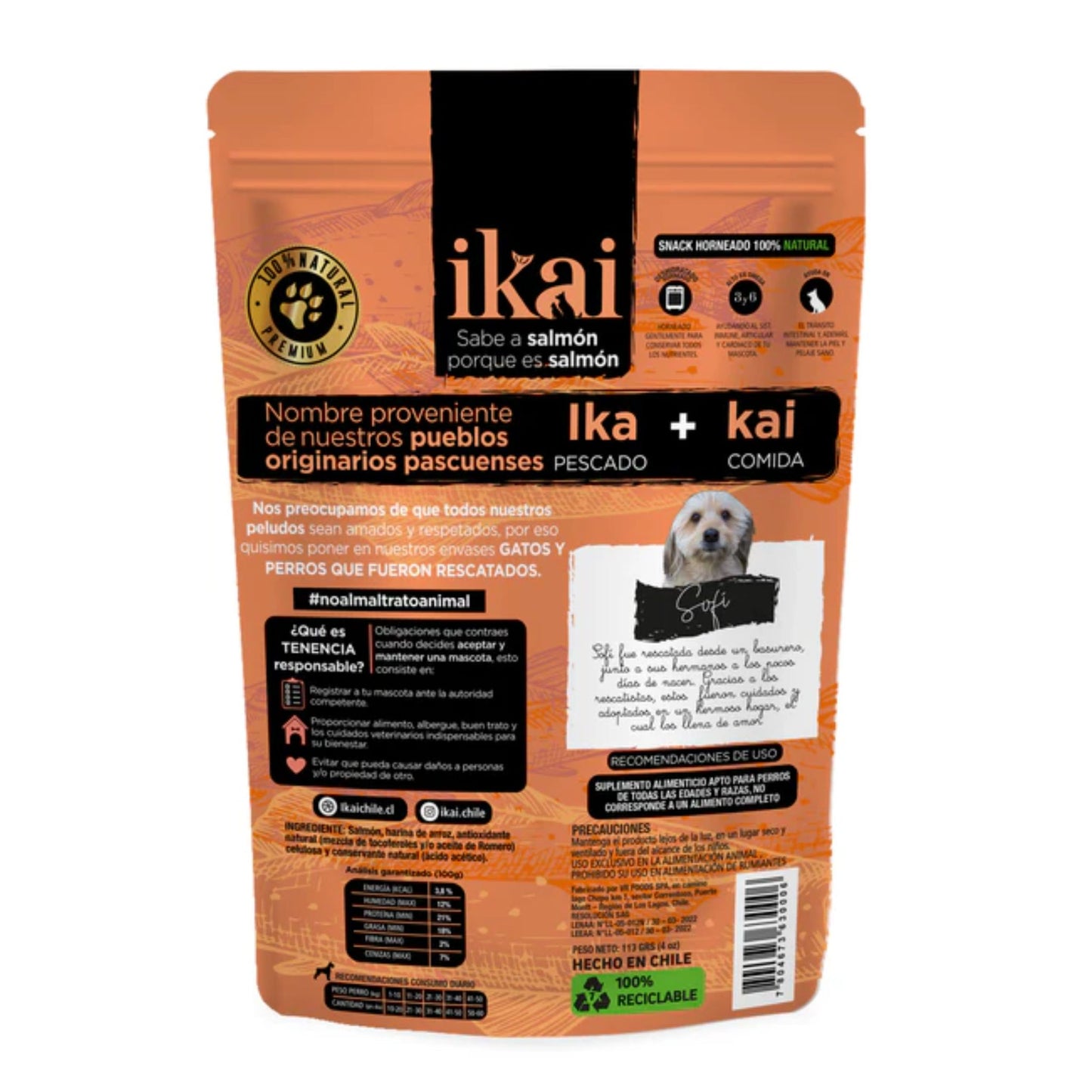 IKAI Perros Salmón 113 Grs