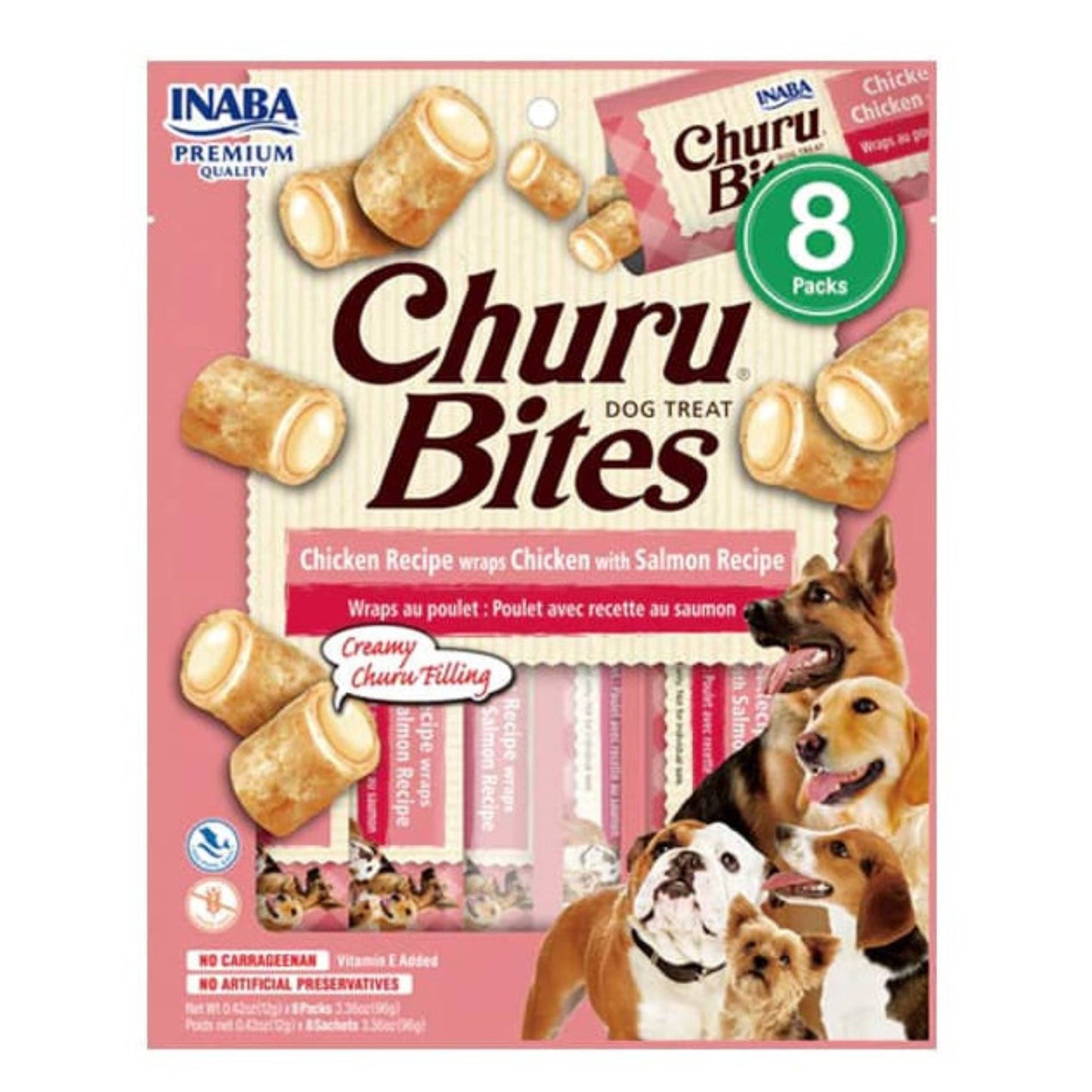 Churu Bites Perros 8P Pollo con Salmón 96 Gr
