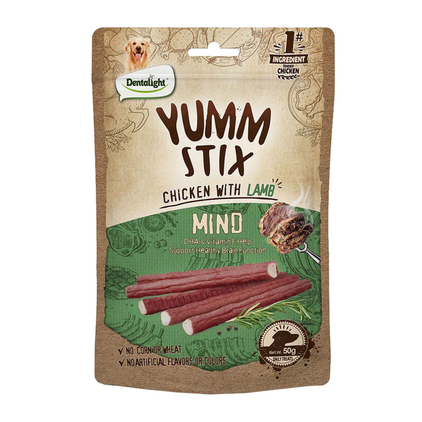 Yumm Stix Mid Pollo con Cordero 50g