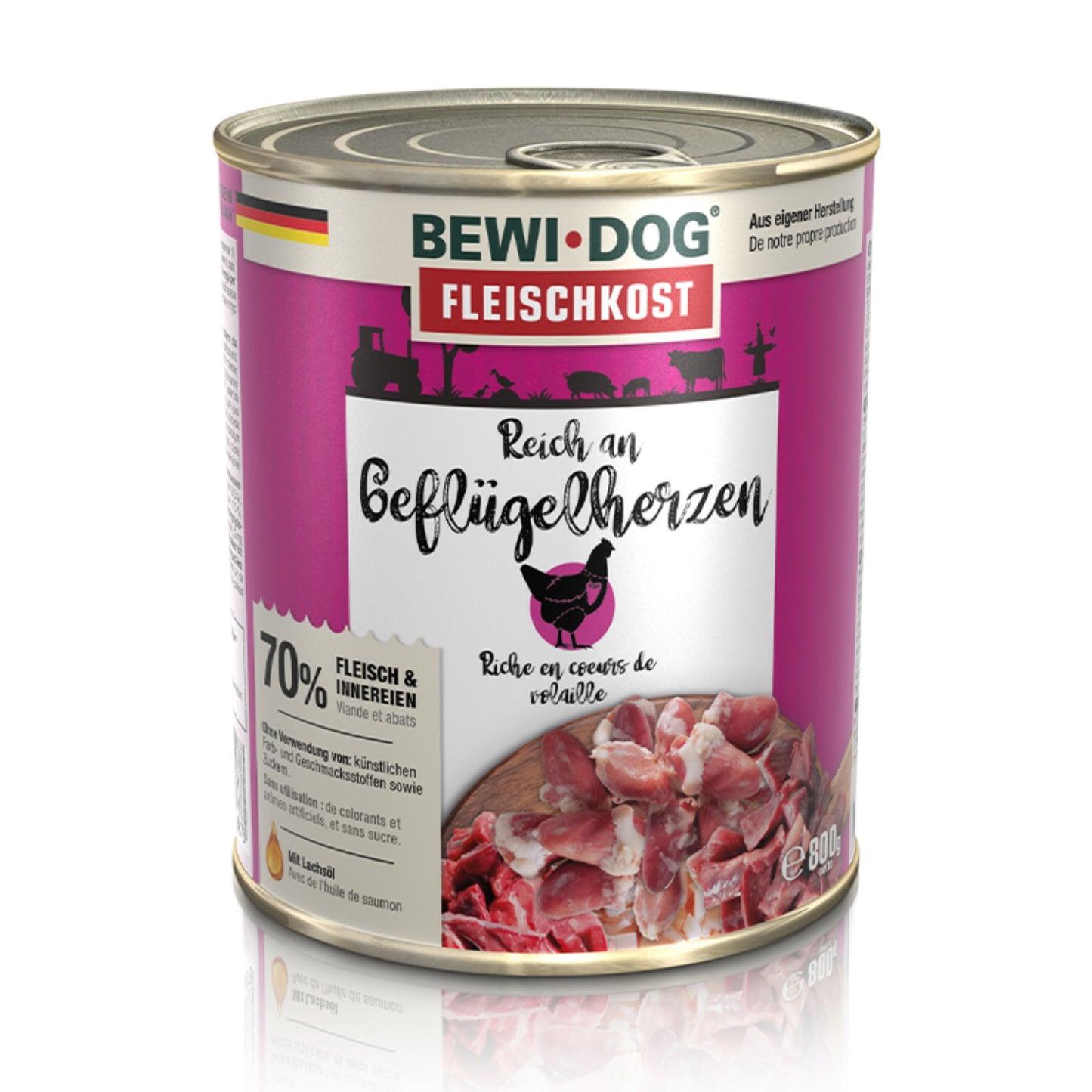 BewiDog Lata Rico en Corazón 800 gr