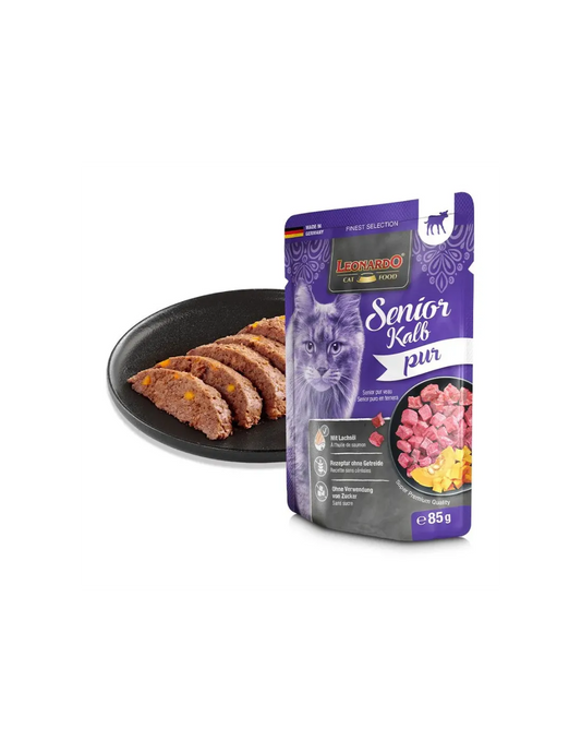 Pack 16 x Leonardo Senior en Sobre Ternera 85 g - 10% de Descuento