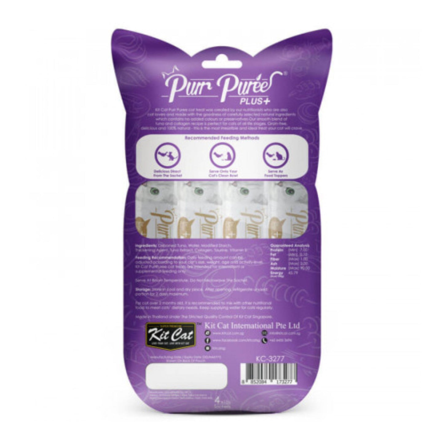 Kit Cat Purr Puree Plus Colágeno Atún