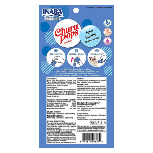 Inaba Churu Pops Gatos sabor Atún 60 Gr