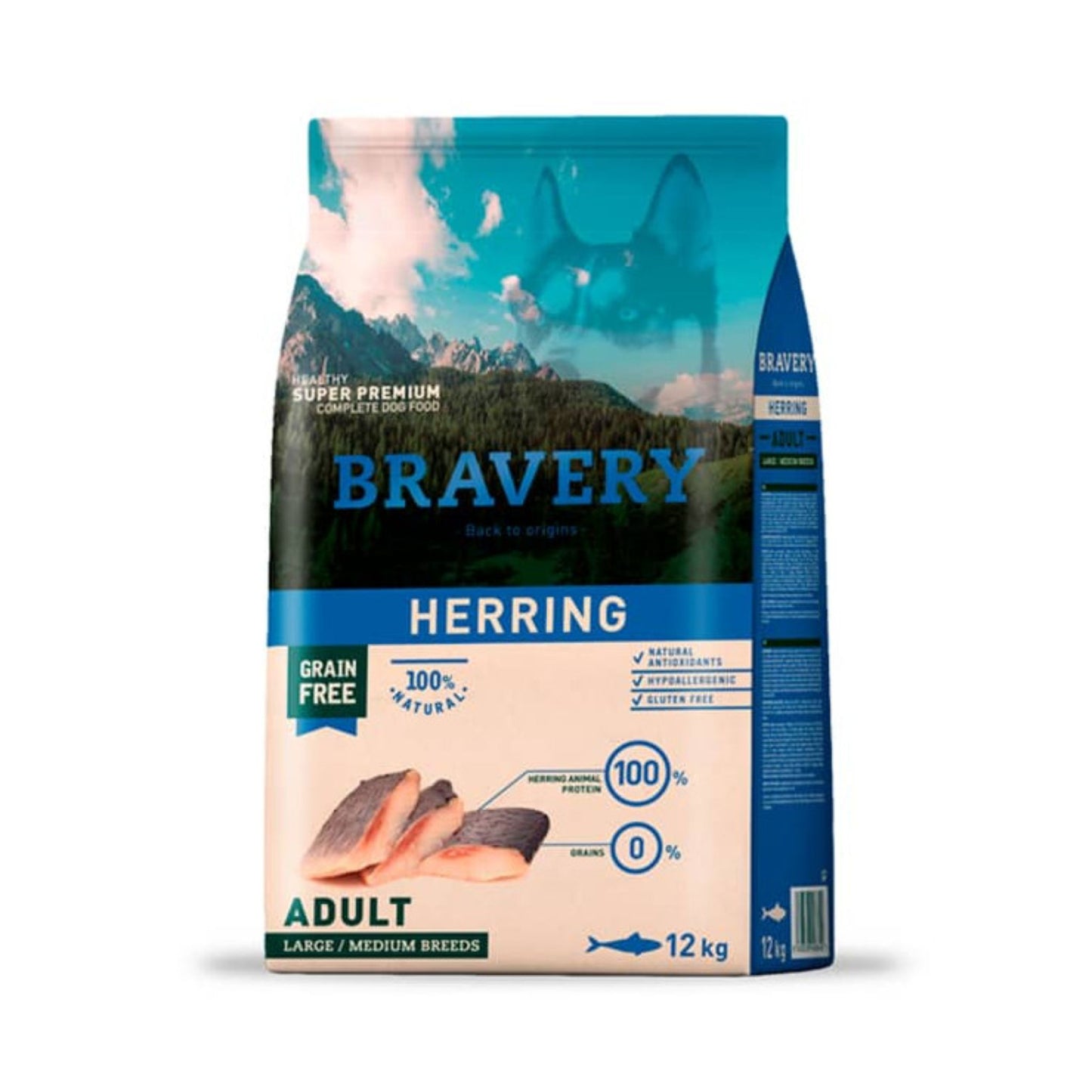 Alimento para Perros Bravery Herring Adulto Mediano Grande 4 kg