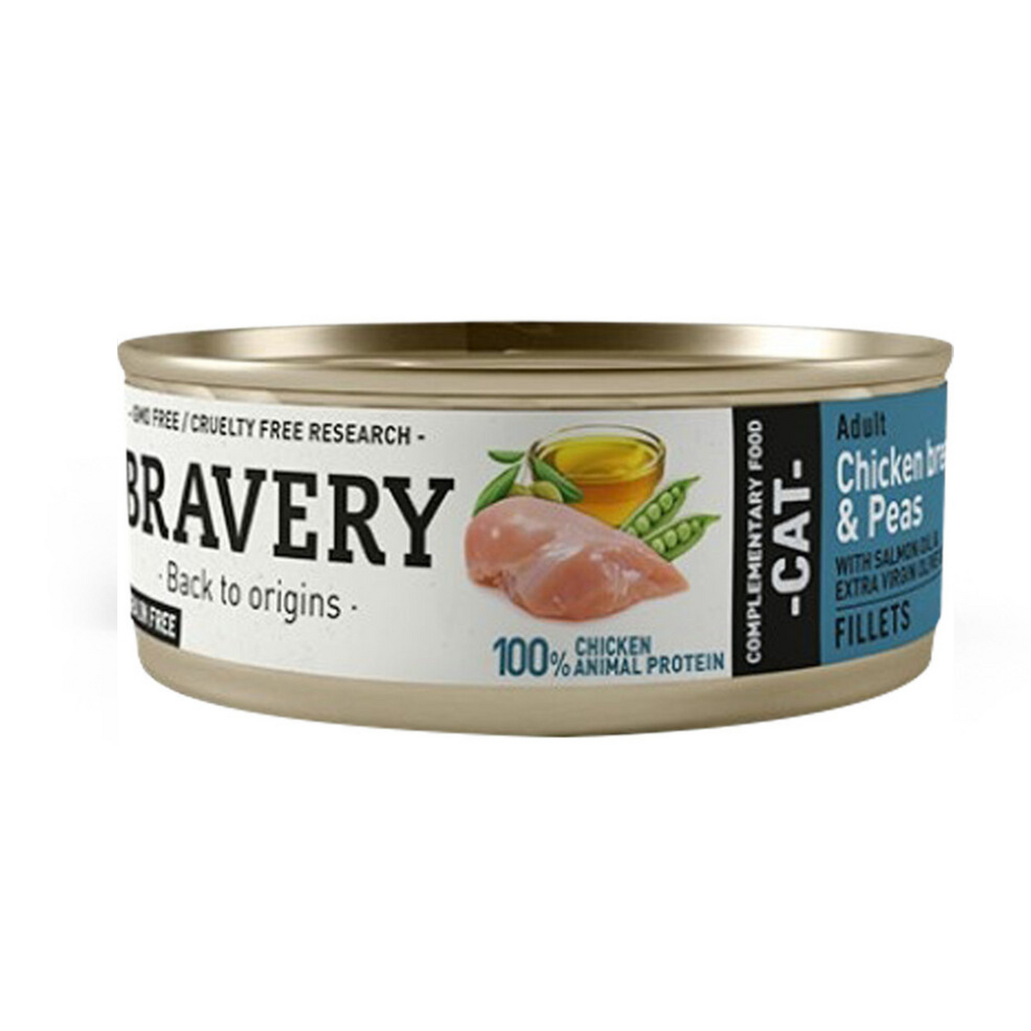 Bravery Chicken And Peas Adult Cat Wet Food 70 gr