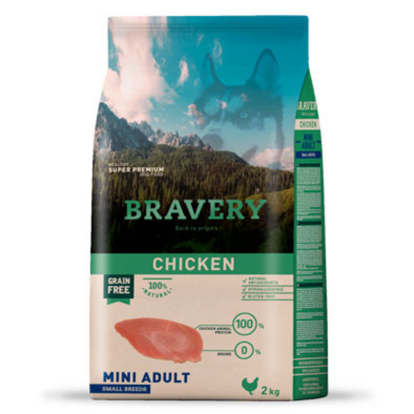 Alimento para Perros Bravery Chicken Mini Adult 2 kg