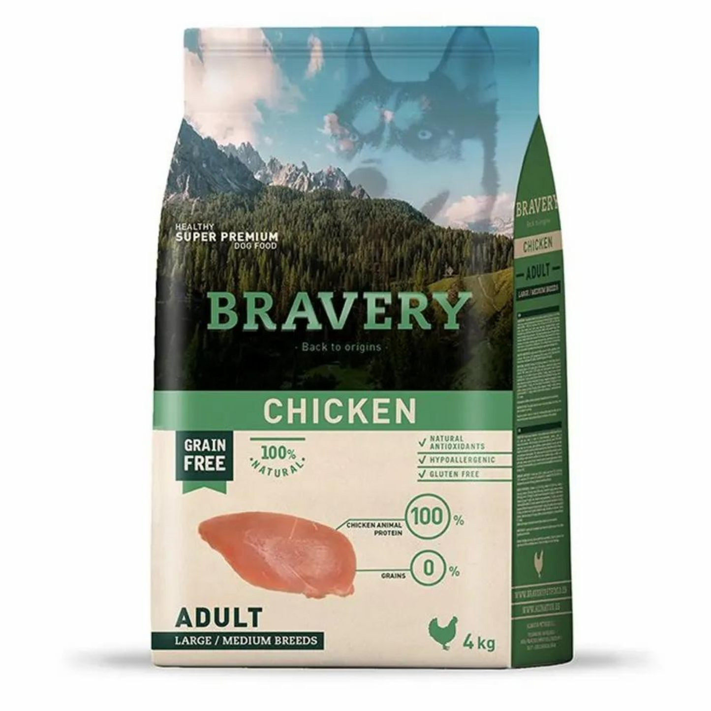 Alimento para Perros Bravery Chicken Adult 4 kg