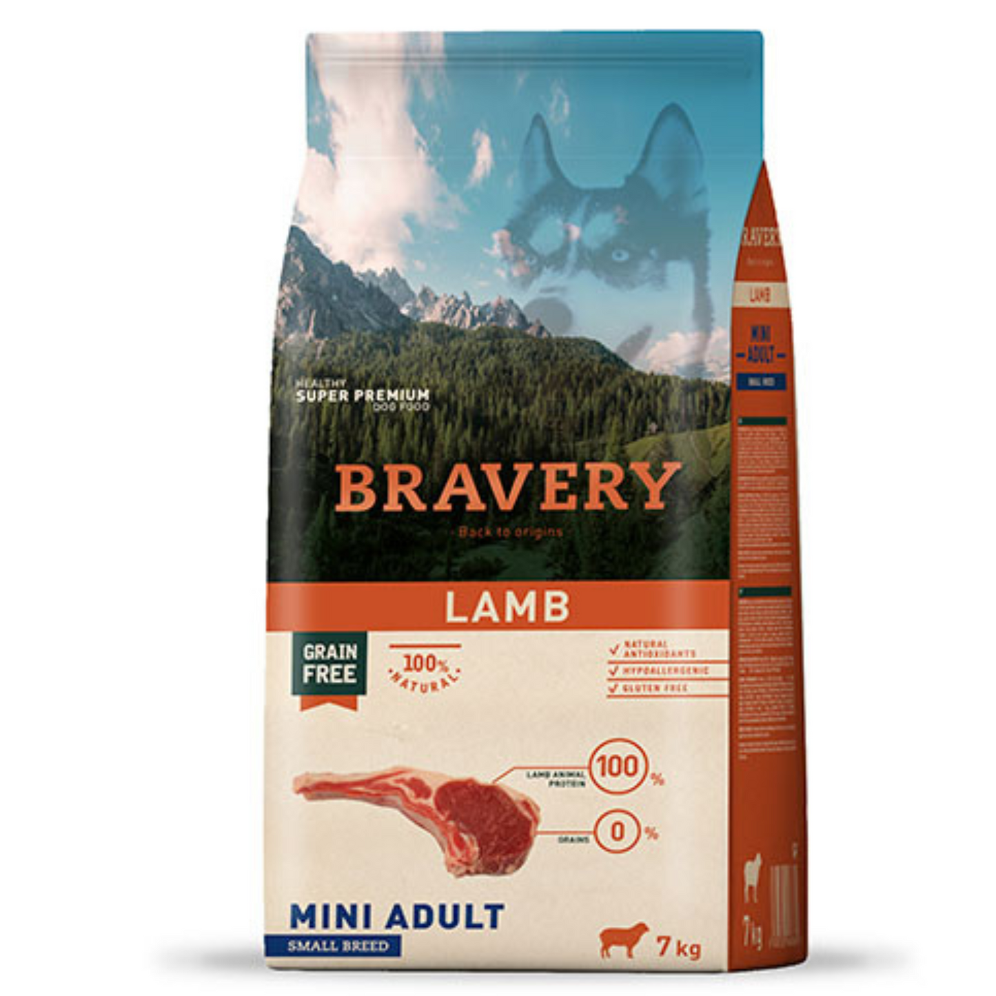 Alimento para Perros Bravery Lamb Mini Adulto 7 kg