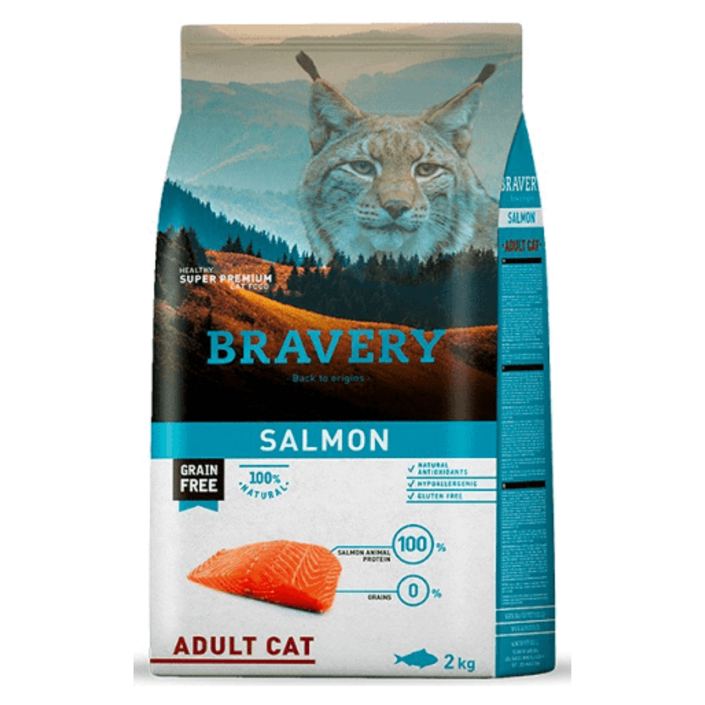 Alimento para Gatos Bravery Salmon Adulto 2 kg