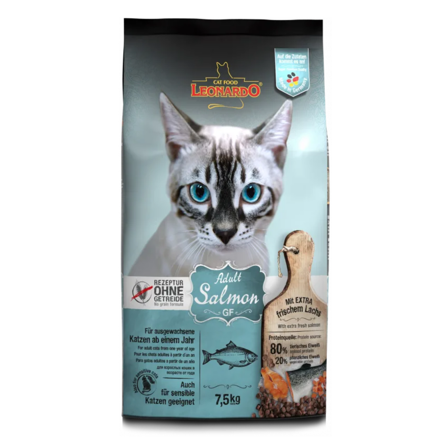 Leonardo Adult Salmon GF 7.5 kg - Libre de Granos