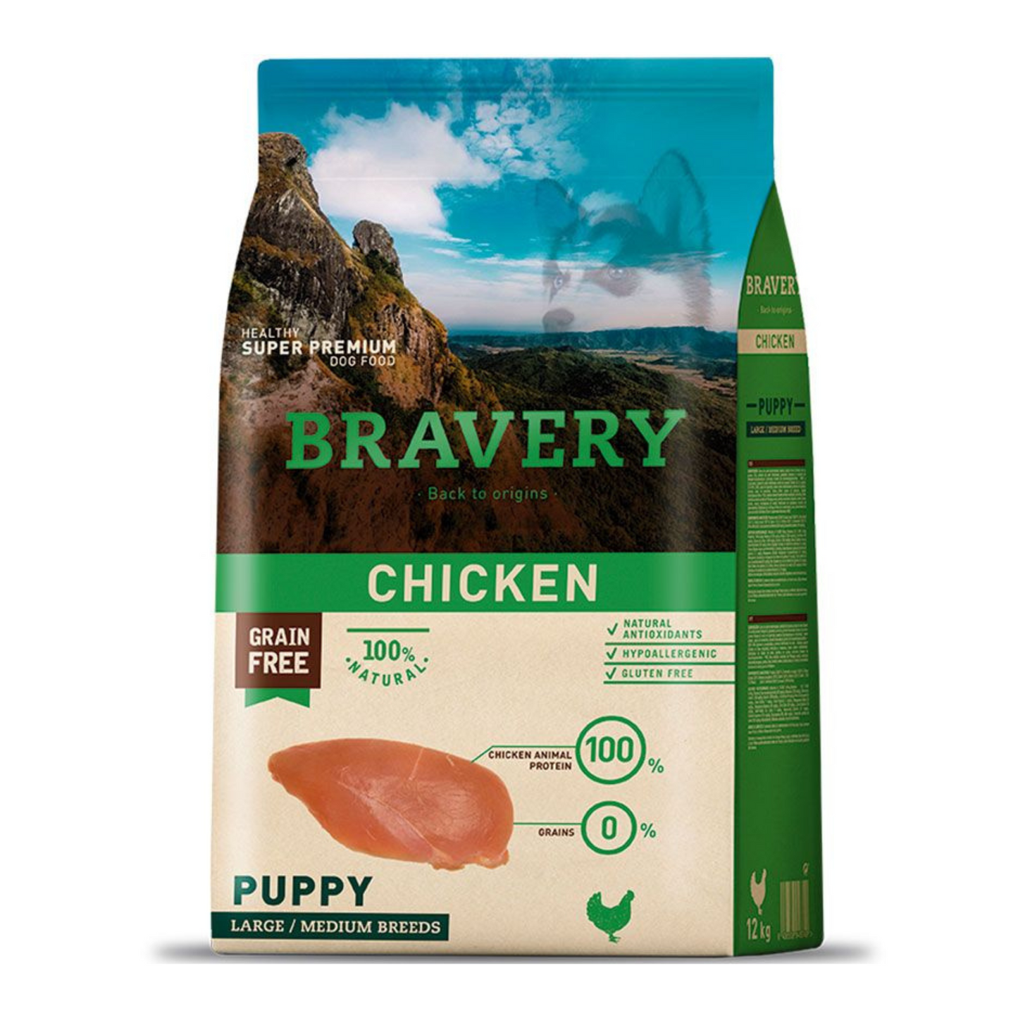 Alimento para Perros Bravery Chicken Puppy 4 kg
