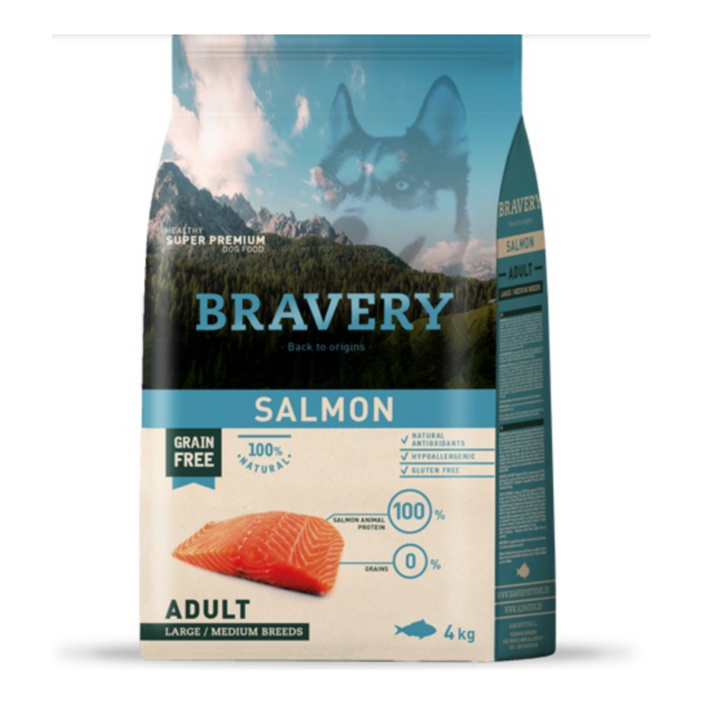 Alimento para Perros Bravery Salmon Adulto Mediano Grande 4 kg