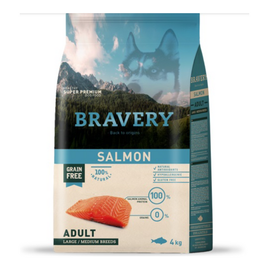 Bravery Salmon Adulto Large/Medium Breeds 4 kg