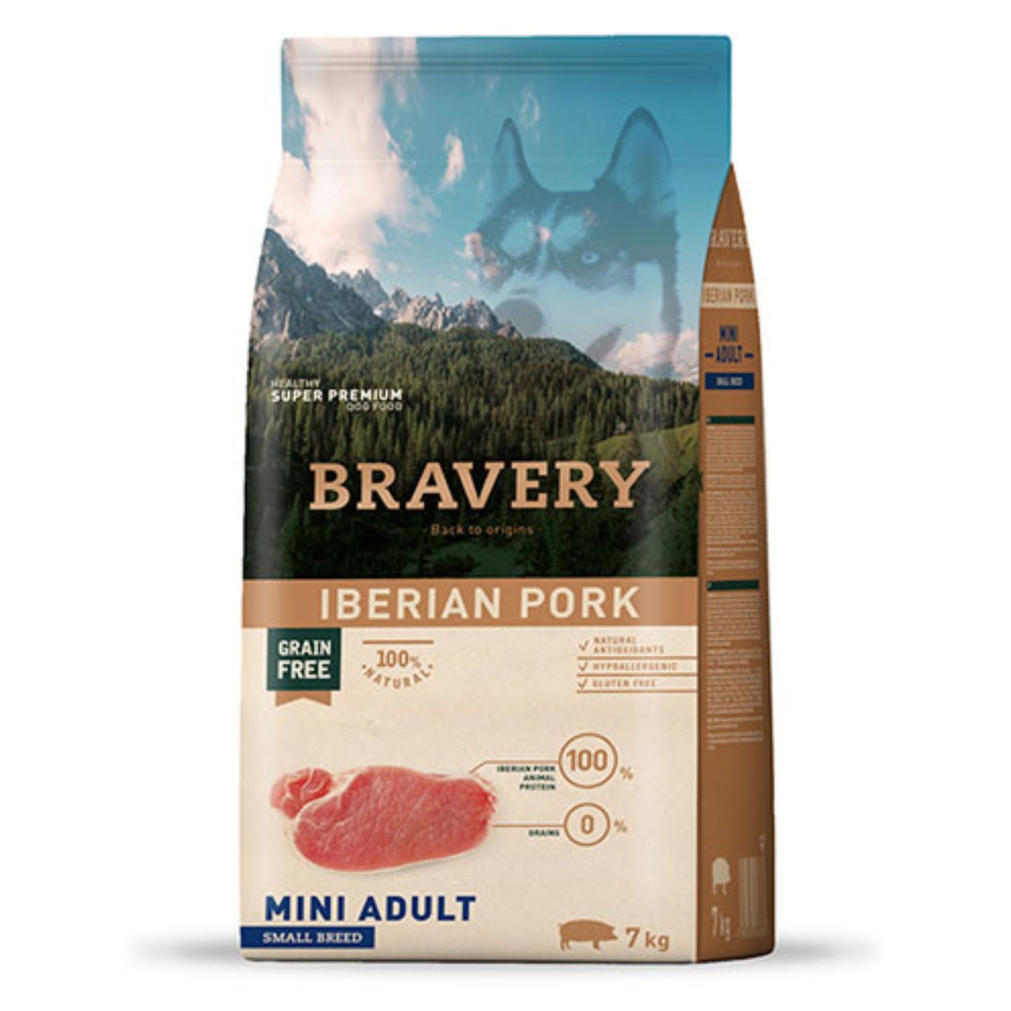 Alimento para Perros Bravery Iberian Pork Mini Adulto 7 kg