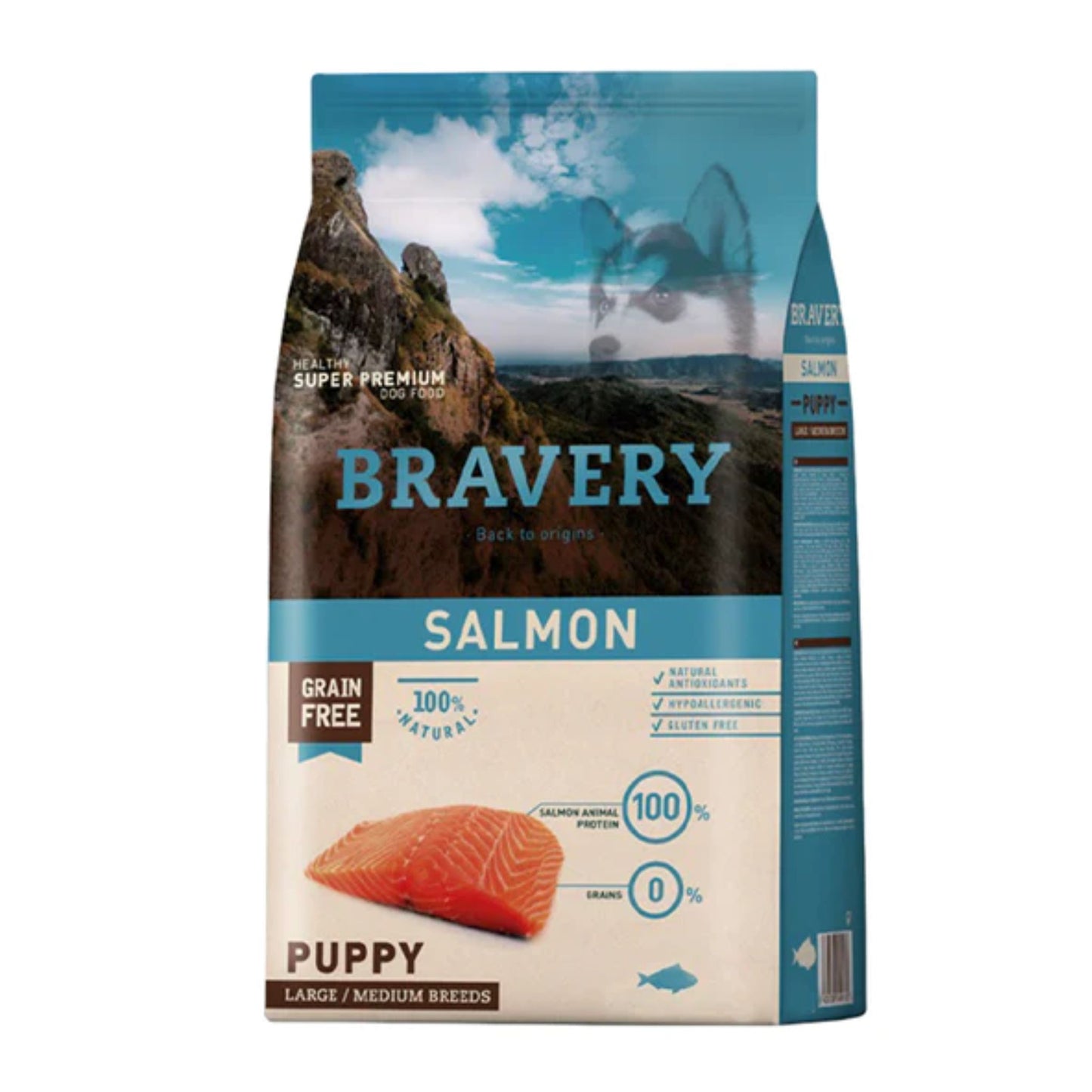 Alimento para Perros Bravery Salmon Puppy Grande Mediano 4 kg
