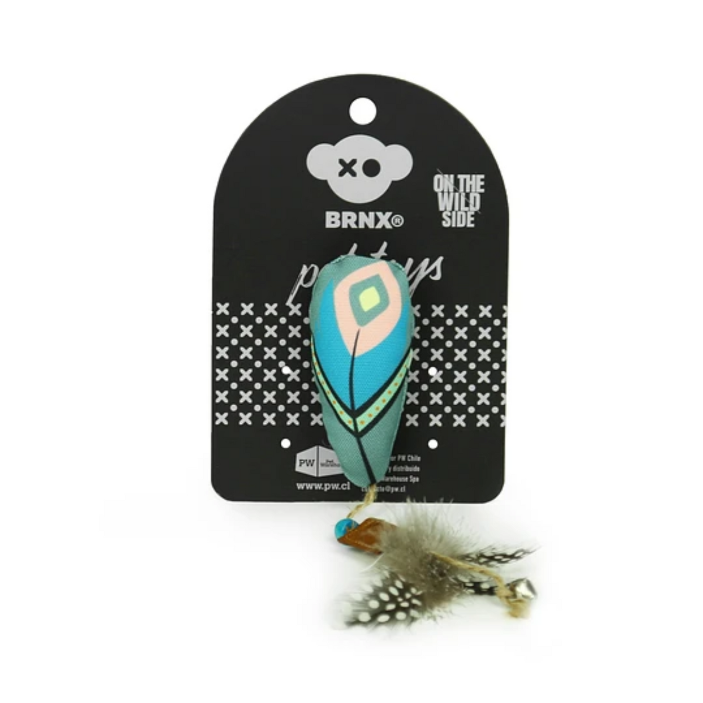 BRNX Maxi Juguete Pluma Naranja - Con Catnip