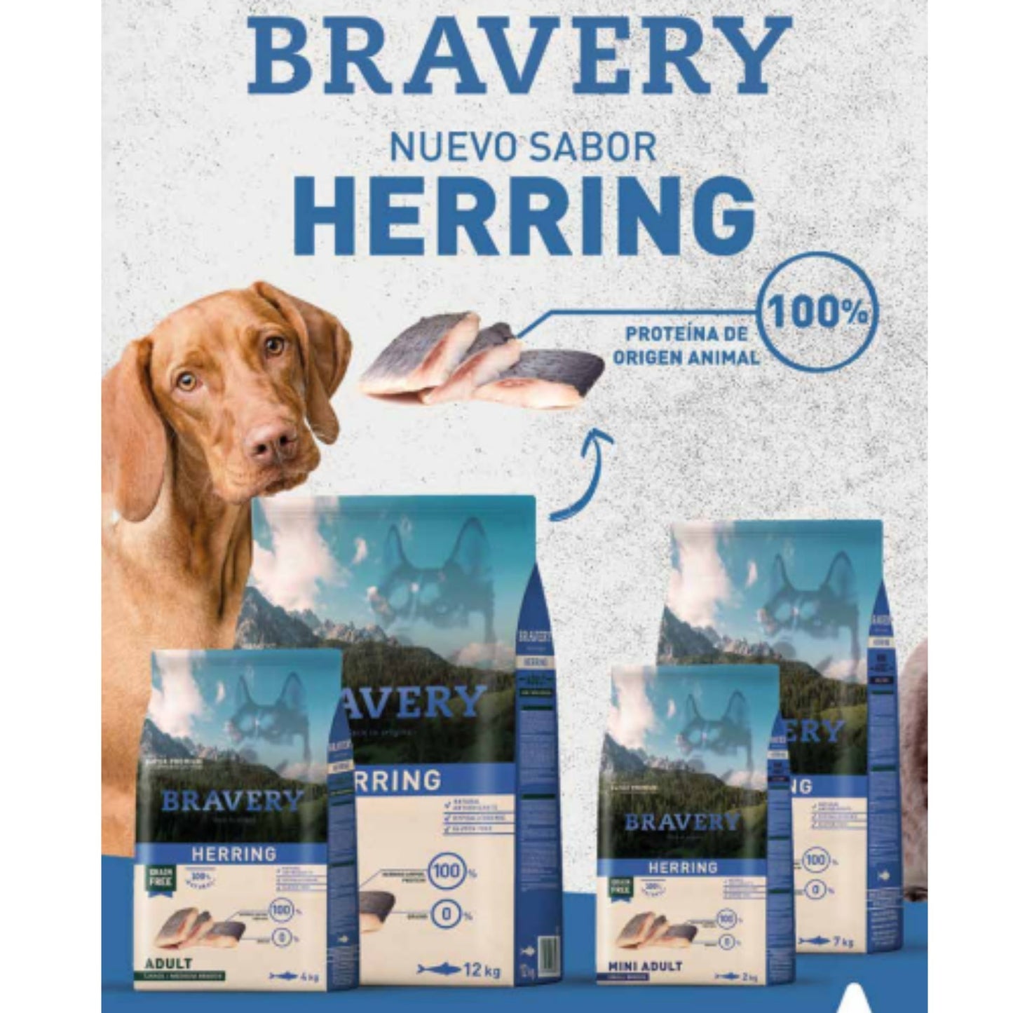 Alimento para Perros Bravery Herring Adulto Mediano Grande 4 kg