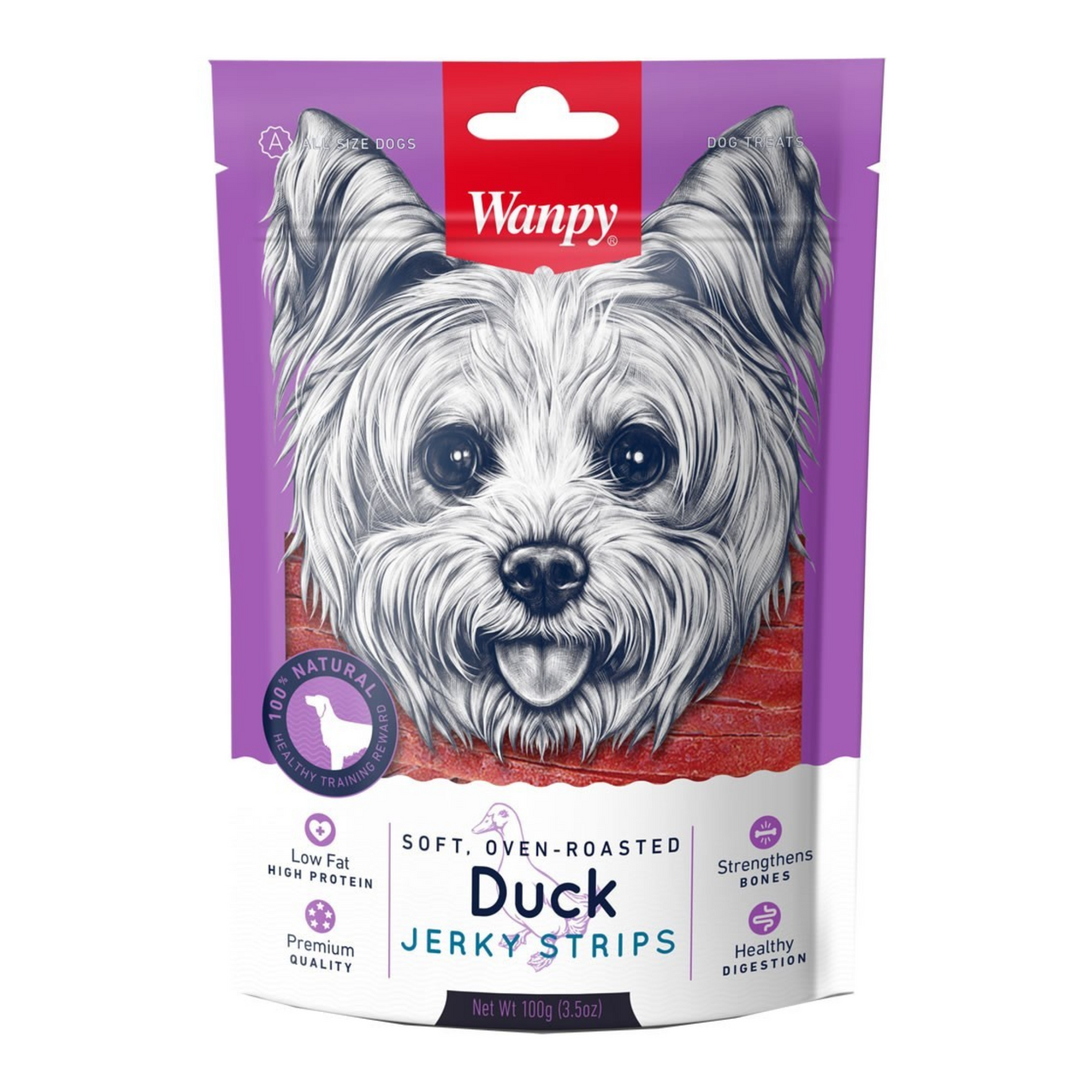 Wanpy Soft Duck Jerky Strips 100 Grs