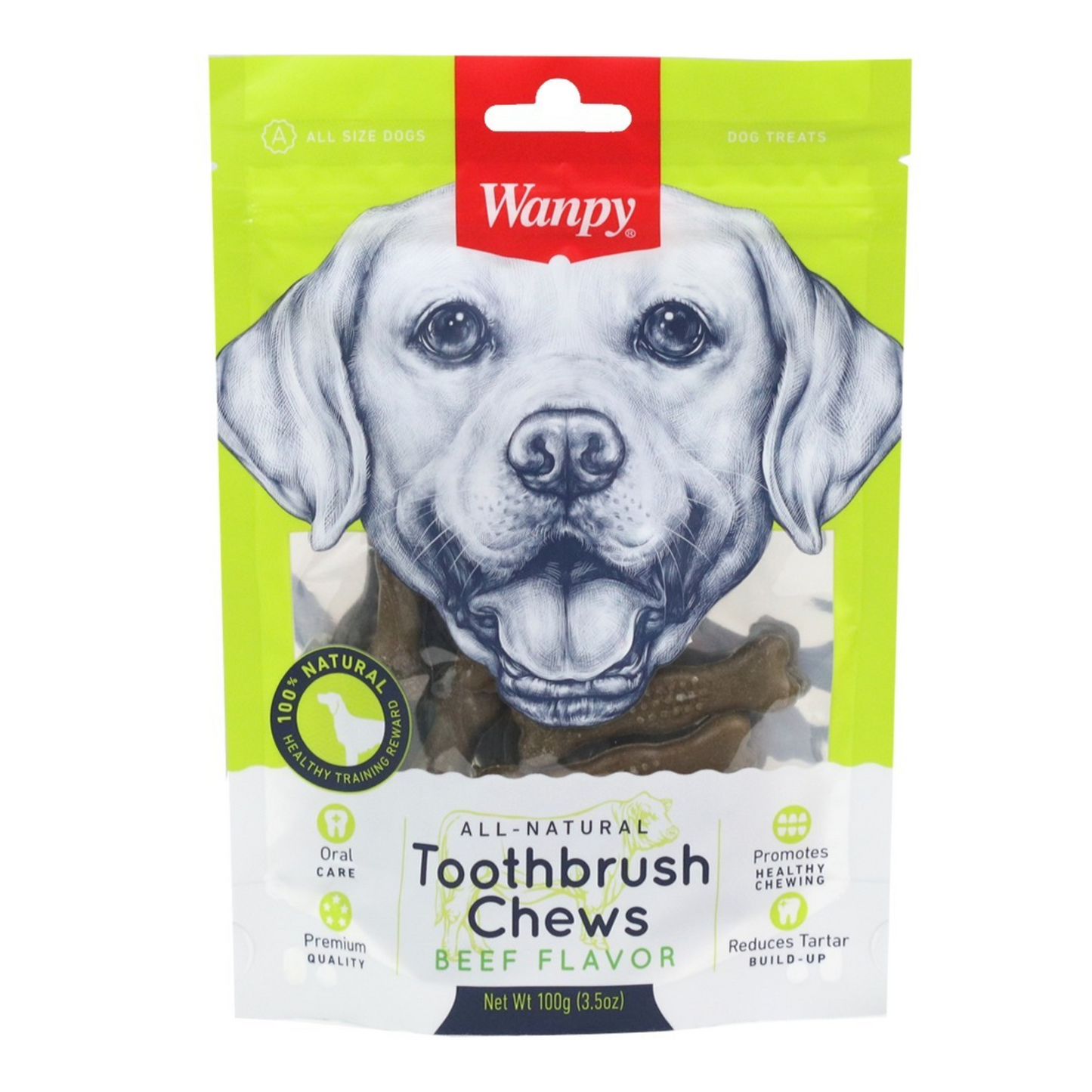 Wanpy Toothbrush Chews Beef 100 Grs