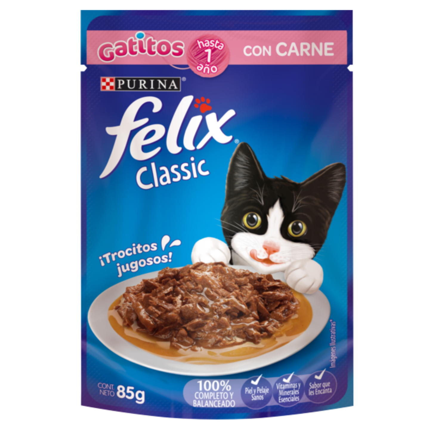 Felix Classic Gatitos Carne 85 g