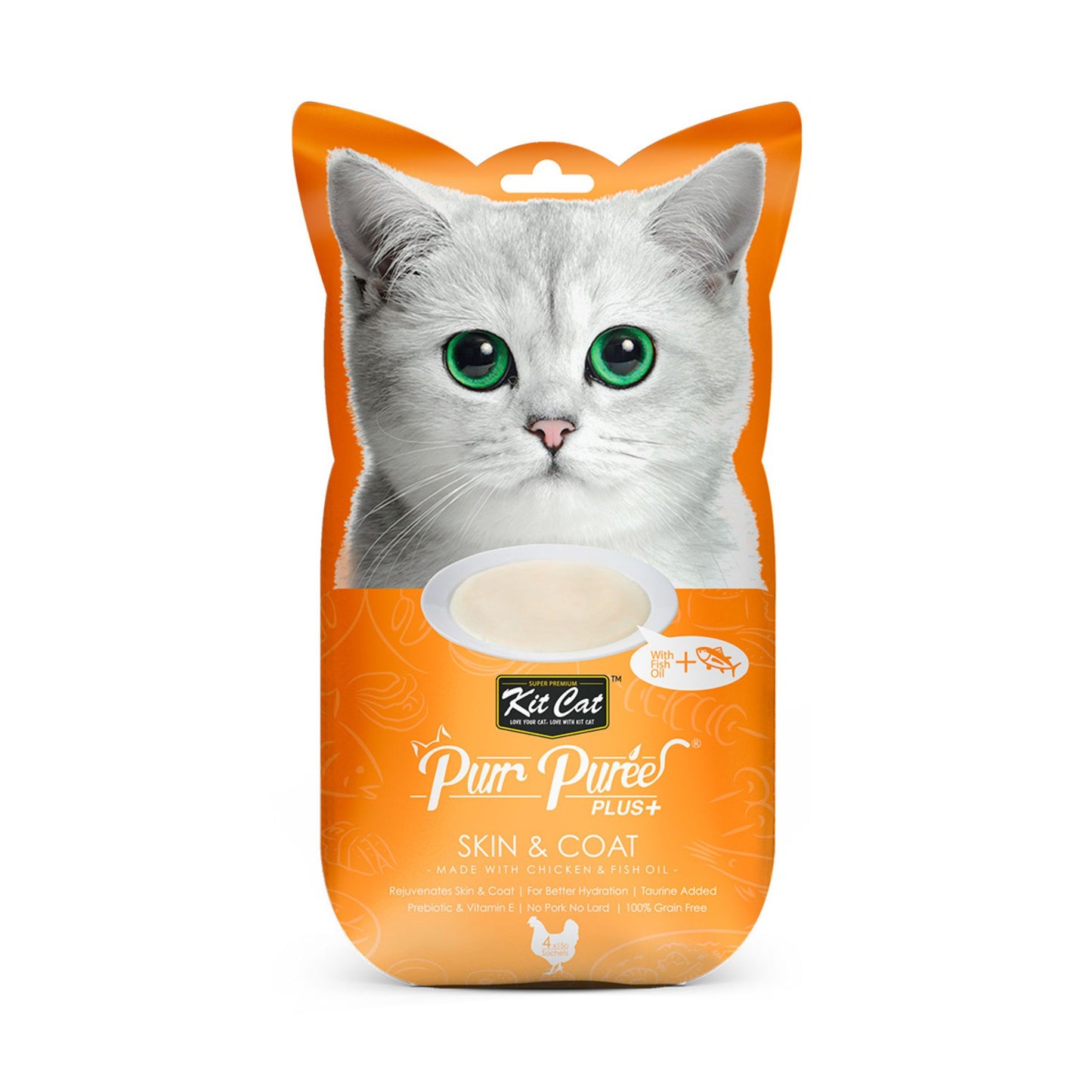 Kit Cat Plus Purr Puree Piel & Pelaje Pollo