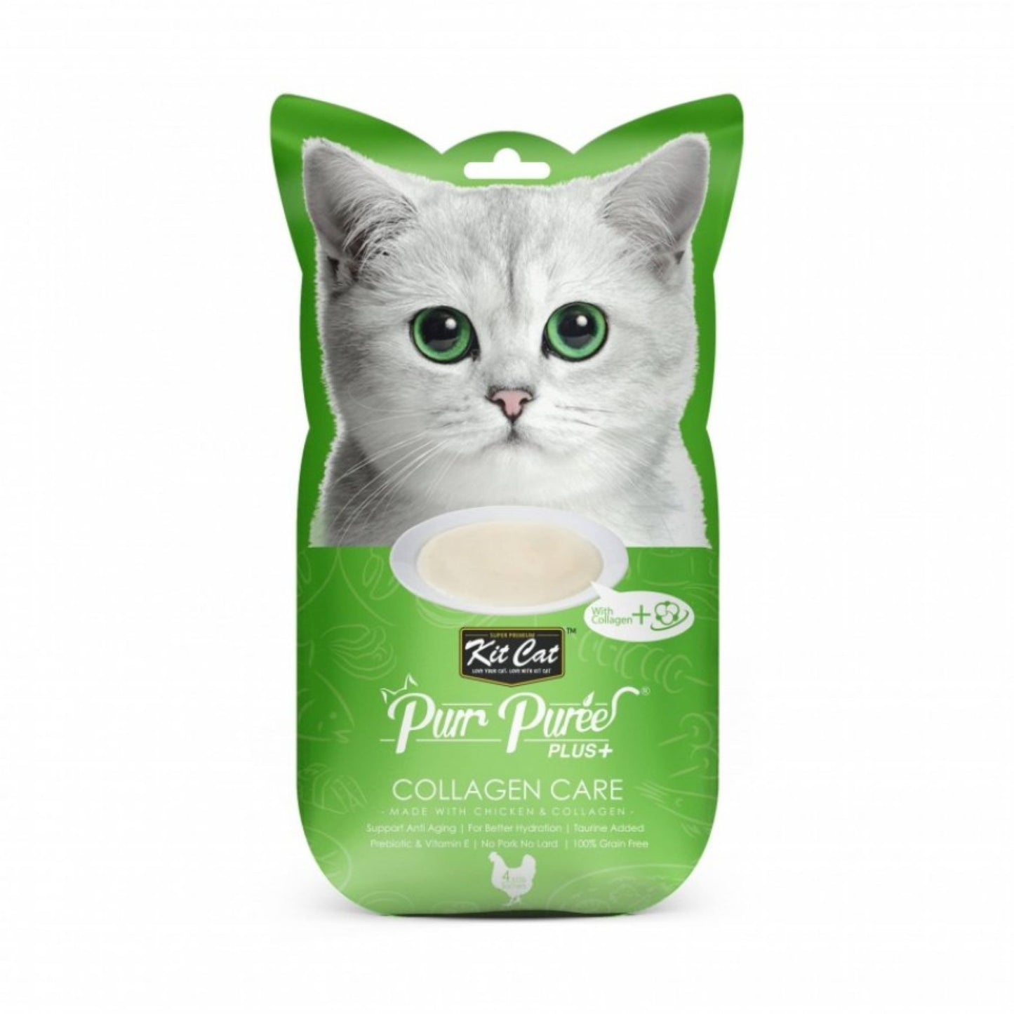 Kit Cat Purr Puree Plus Colageno Pollo 60 g