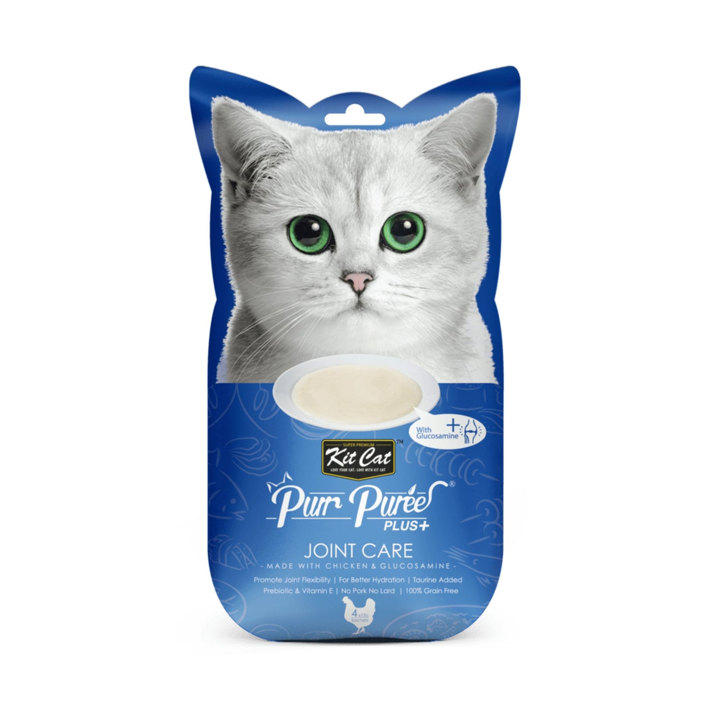 Kit Cat Purr Purée sabor pollo - Cuidado Articular 60gr