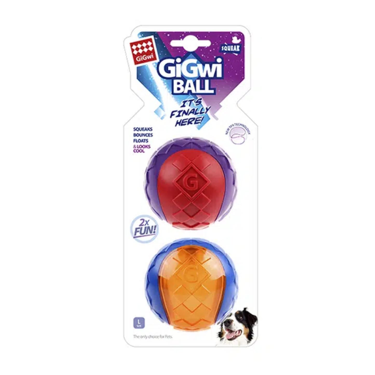 GiGwi Ball Squeaker Tamaño L - 2 Piezas