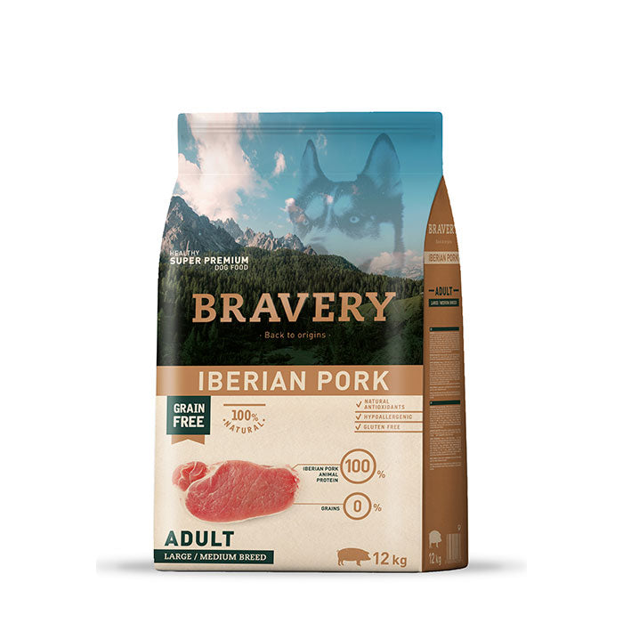 Alimento para Perros Bravery Iberian Pork Adulto Mediano Grande 12 kg