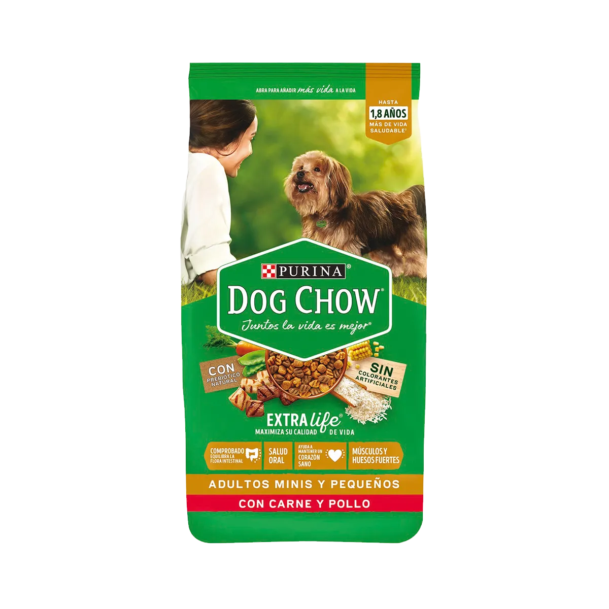 Purina Dog Chow Adulto Mini Pequeño Carne y Pollo 8kg