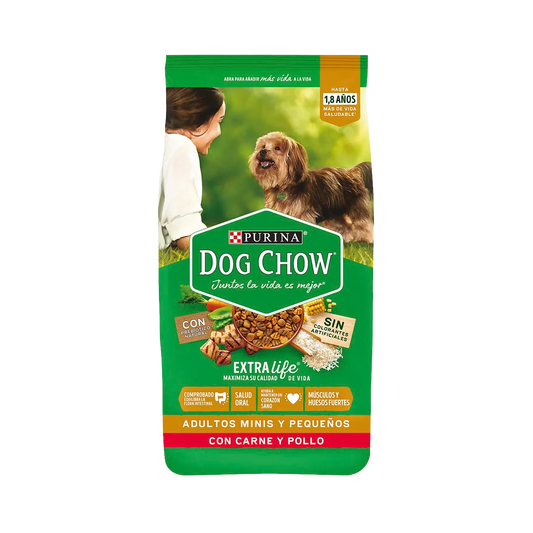 Purina Dog Chow Adulto Mini Pequeño Carne y Pollo 3kg