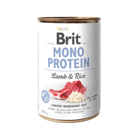 Brit Care Lata Mono Protein Cordero y Arroz 400gr